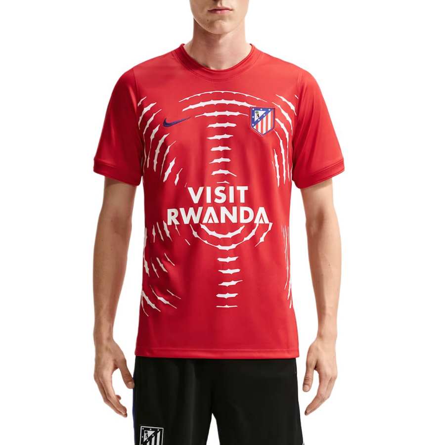 Nike Nike Atlético Madrid Soccer Jerseys Men's University Red/White/Dark Royal Blue Crew Neck Moderate
