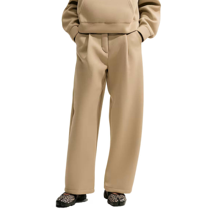 Nike Nike Knitted Sweatpants Women's Parachute Beige/Parachute Beige Moderate Wide Leg Pants