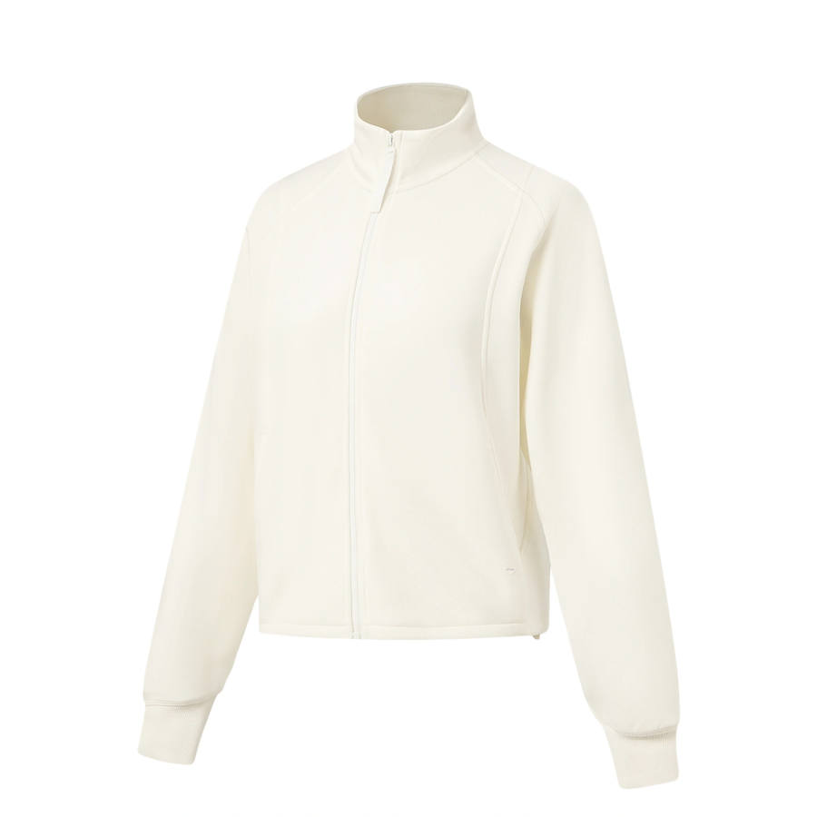 Li-Ning Li Ning Fitness Series Sweatshirts Women's Ivory Stand Collar Moderate