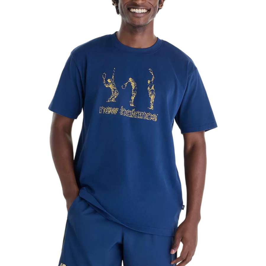 New Balance New Balance Tournament T Shirts Men's Marine Blue Crew Neck