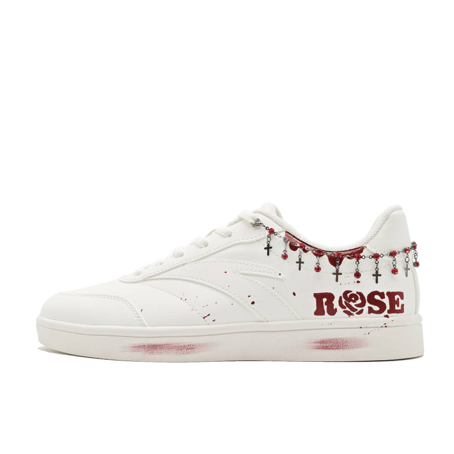 ANTA Active Skateboard Shoes Men's Low Top White/Red