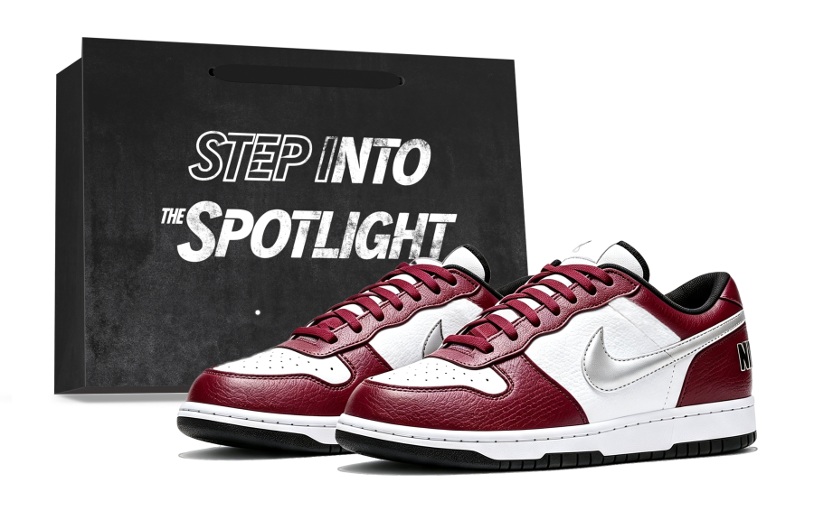 Nike Nike Big Skateboard Shoes Men's Low Top Burgundy/Silver