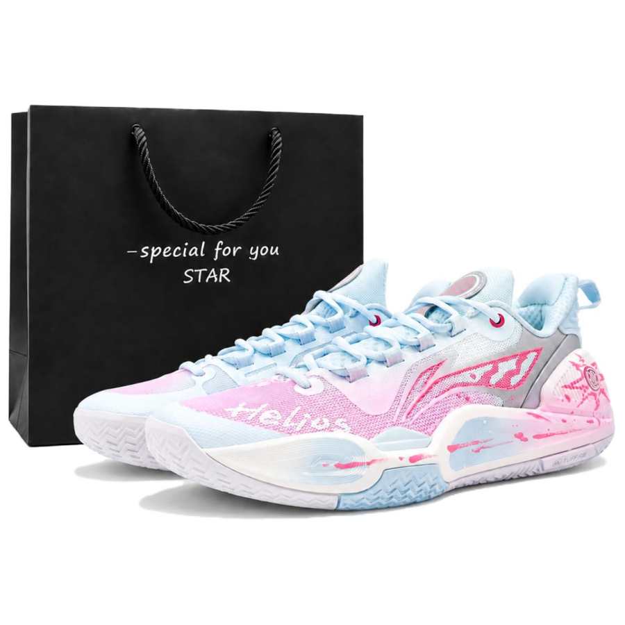 Li-Ning Li Ning Speed 9 Basketball Shoes Men's Low Top Blue/Pink