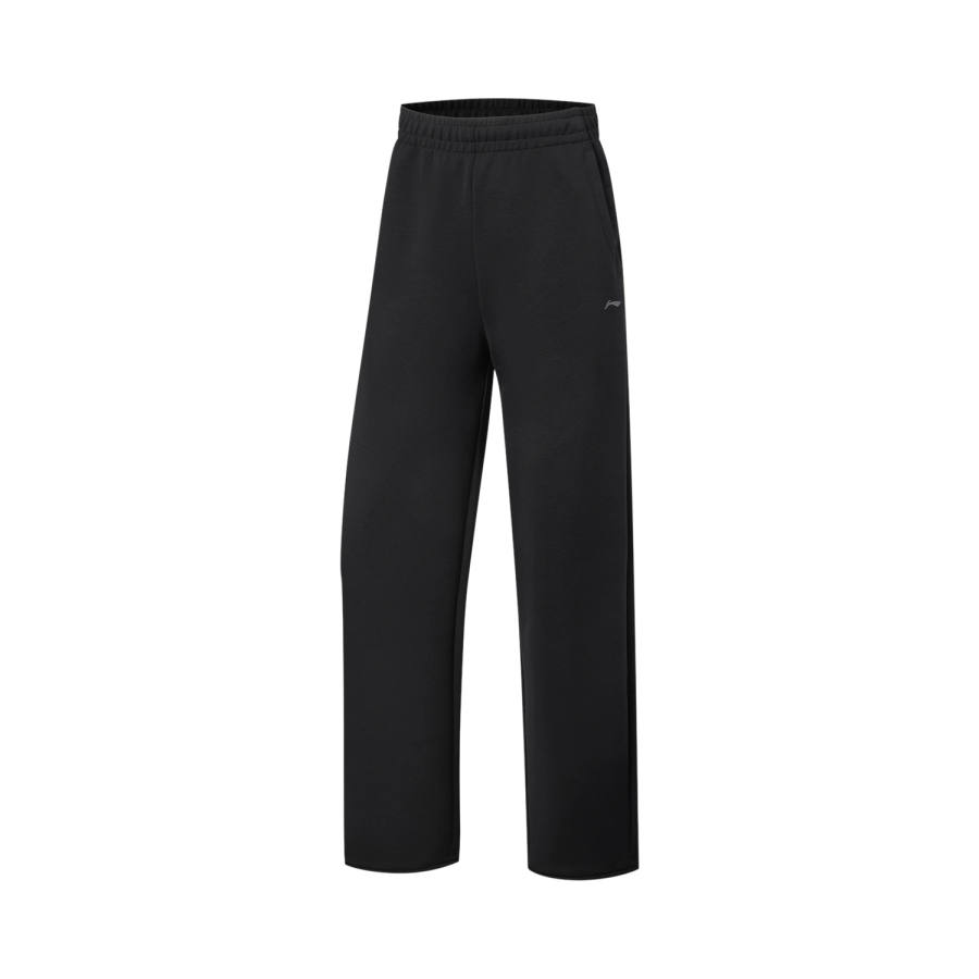 Li-Ning Li Ning Fitness Series Knitted Sweatpants Women's Black Moderate Straight Fit Pants