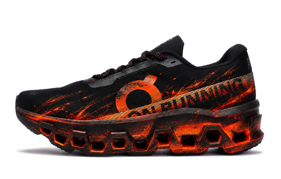 On On Cloudmonster 2 Running Shoes Men's Low Top Black/Red