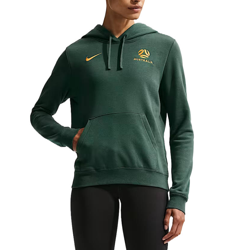 Nike Nike Club Sweatshirts Women's Professional Green/University Gold Hooded Non Detachable Moderate