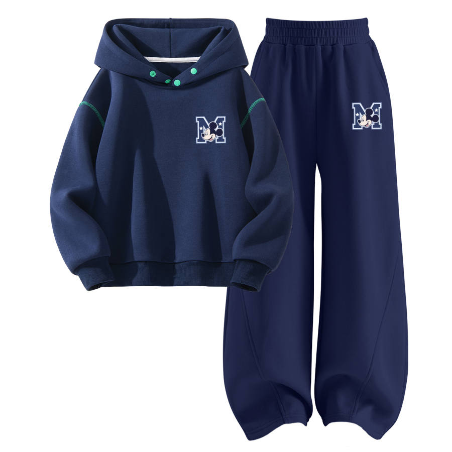 Disney Kids Casual Sportswear Hooded Non Detachable Moderate Stretch Breathable