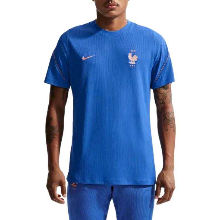 Nike Nike FFF Soccer Jerseys Men's Royal Blue/Metal Copper Crew Neck Moderate
