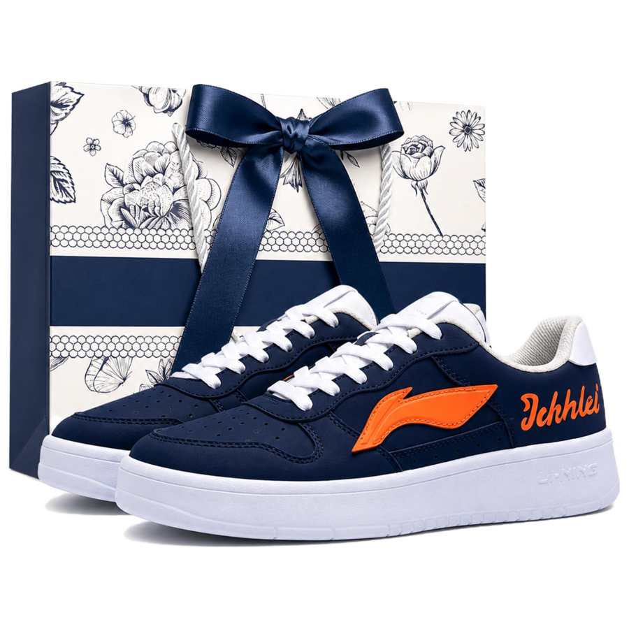 Li-Ning Li Ning Floating Boat Skateboard Shoes Unisex Low Top Marine Blue, Vibrant Orange, White