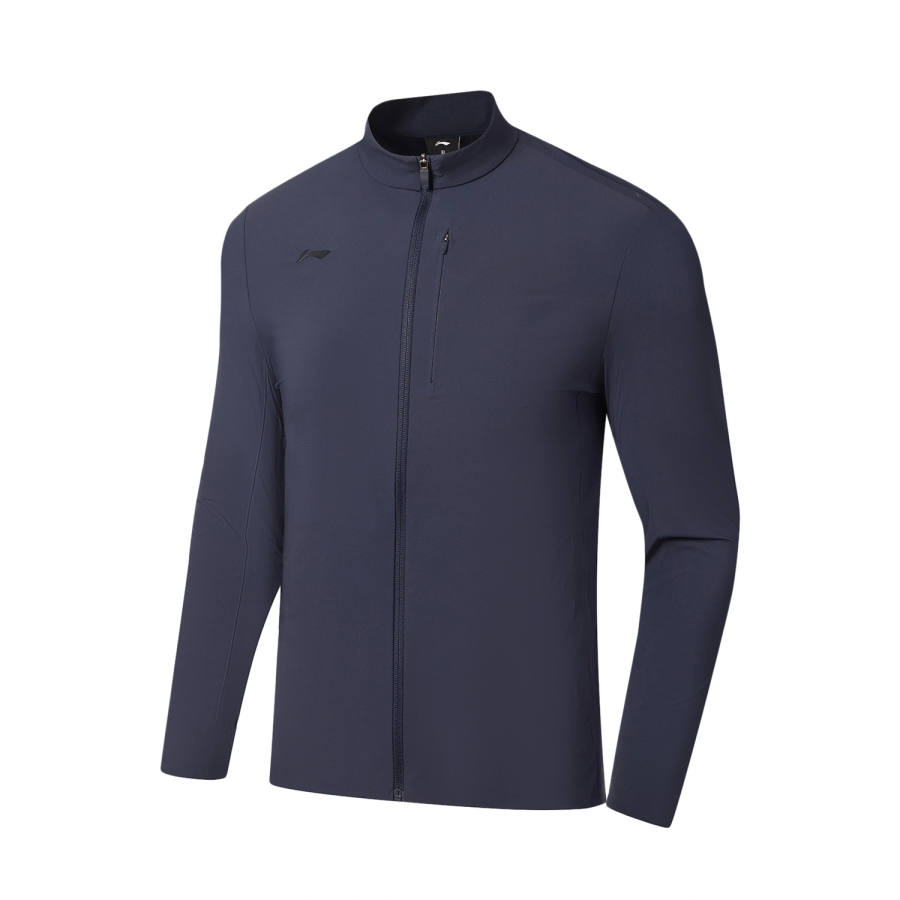 Li-Ning Li Ning Sweatshirts Men's Ink Blue Stand Collar Moderate