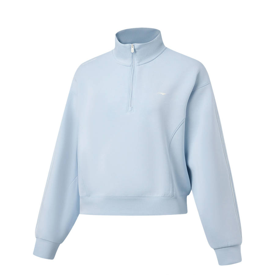 Li-Ning Li Ning Fitness Series Sweatshirts Women's Cloud Blue Stand Collar Moderate