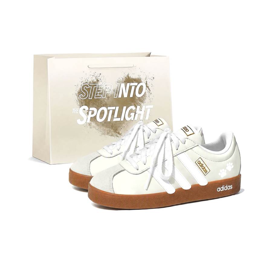 Adidas Adidas Vl Court Classic German Army Trainers Unisex Low Top White/Beige