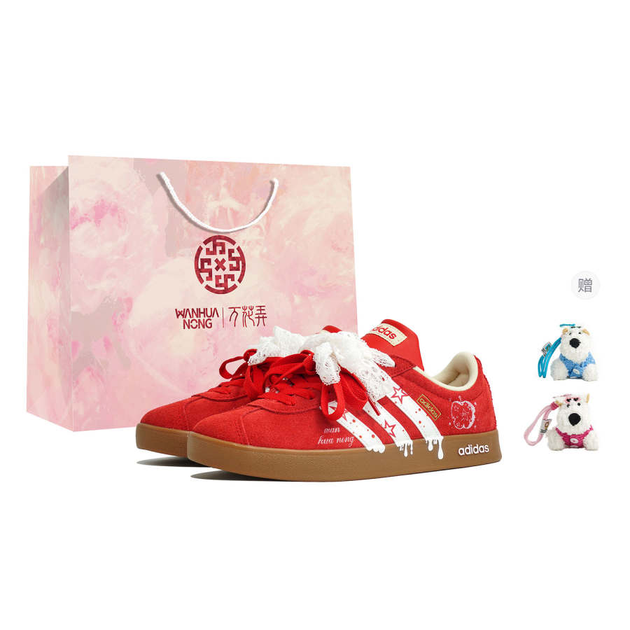 Adidas Adidas Vl Court Classic German Army Trainers Women's Low Top Red