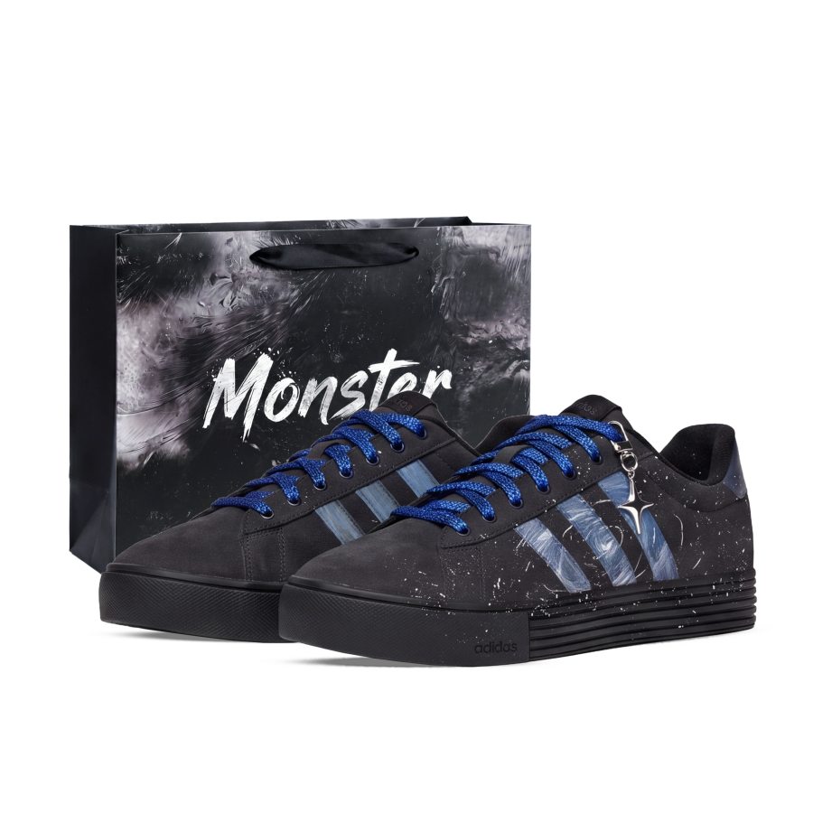 Adidas Adidas Daily 4.0 Skateboard Shoes Unisex Low Top Black/White/Gray/Blue