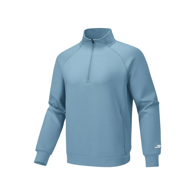 Skechers Sweatshirts Men's Wind Greeting Blue 03M3 Stand Collar Moderate