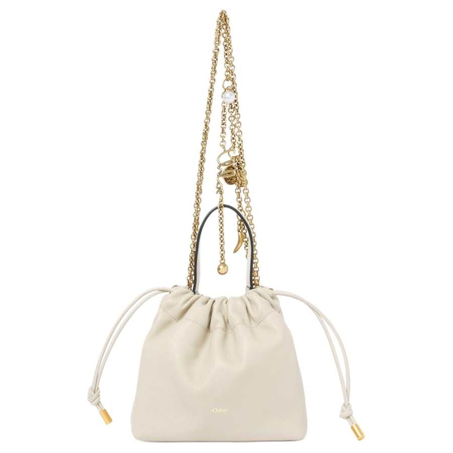 Chloé Chloe Sheepskin One Shoulder Handbag Mini Women's Cream White