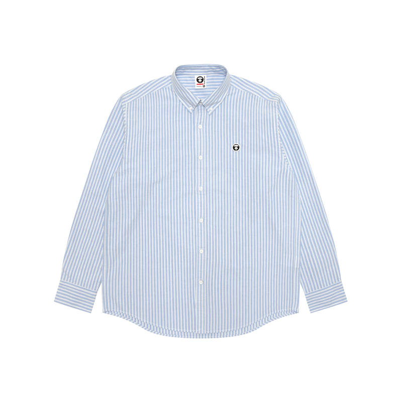 Aape Aape Shirts Men's Blue BLA Lapel Moderate Other