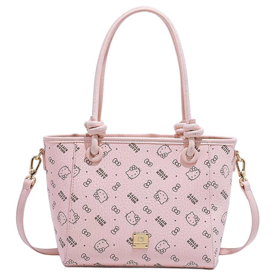 Sanrio Hello Kitty Pu Tote Bag, Shoulder Bag Medium Women's Pink