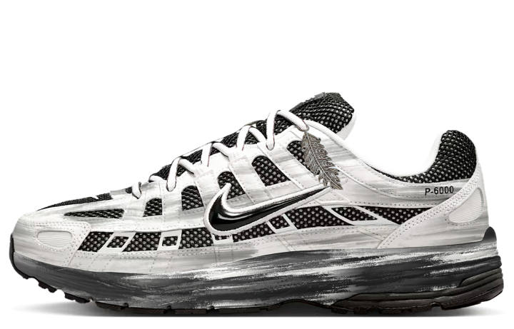 Nike Nike P 6000 Breathable Low top Casual Running Shoes Men's Black White