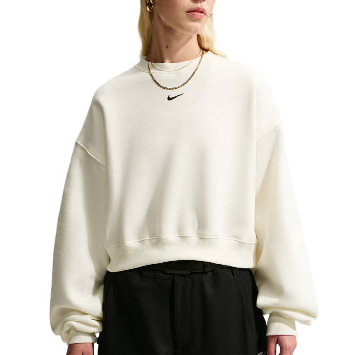 Nike Nike Sweatshirts Women's Sail White/Black Crew Neck Moderate
