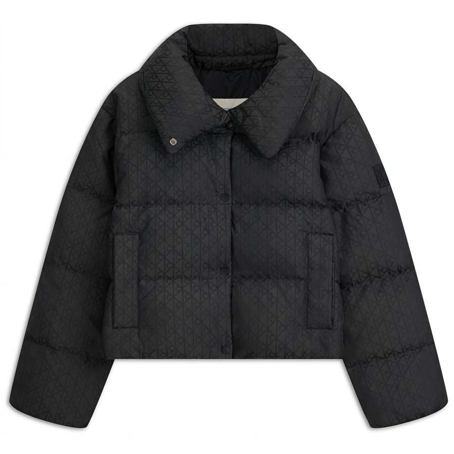 Calvin Klein Down Jackets Women's UB1 Space Black Lapel Moderate
