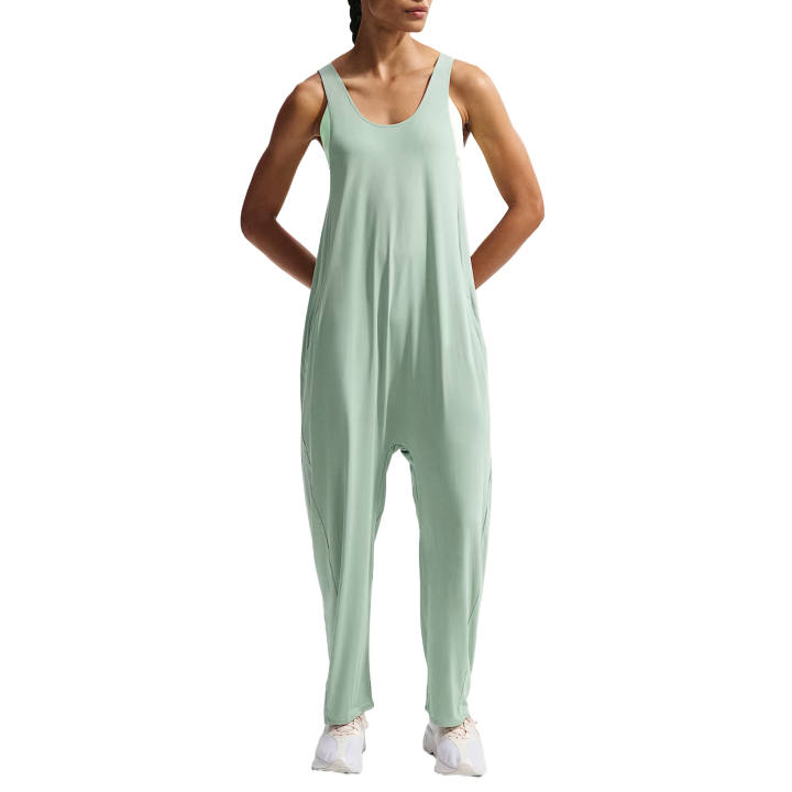 Nike Nike Zenvy Jumpsuits Women's Steam White/White Moderate Straight Fit Pants
