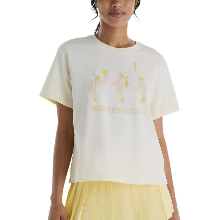 New Balance New Balance Tournament Quick Dry T Shirts Women's Dawn Light Crew Neck
