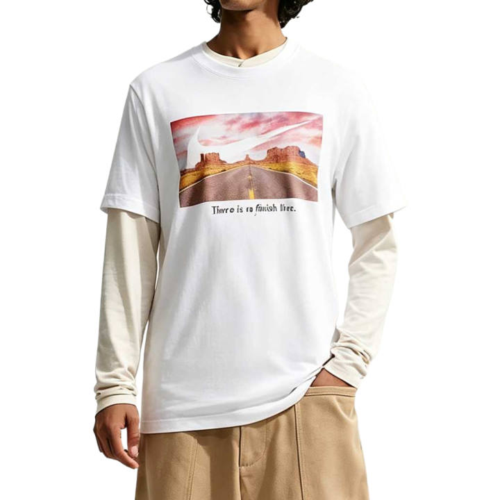Nike Nike Sportswear T Shirts Men's White Crew Neck