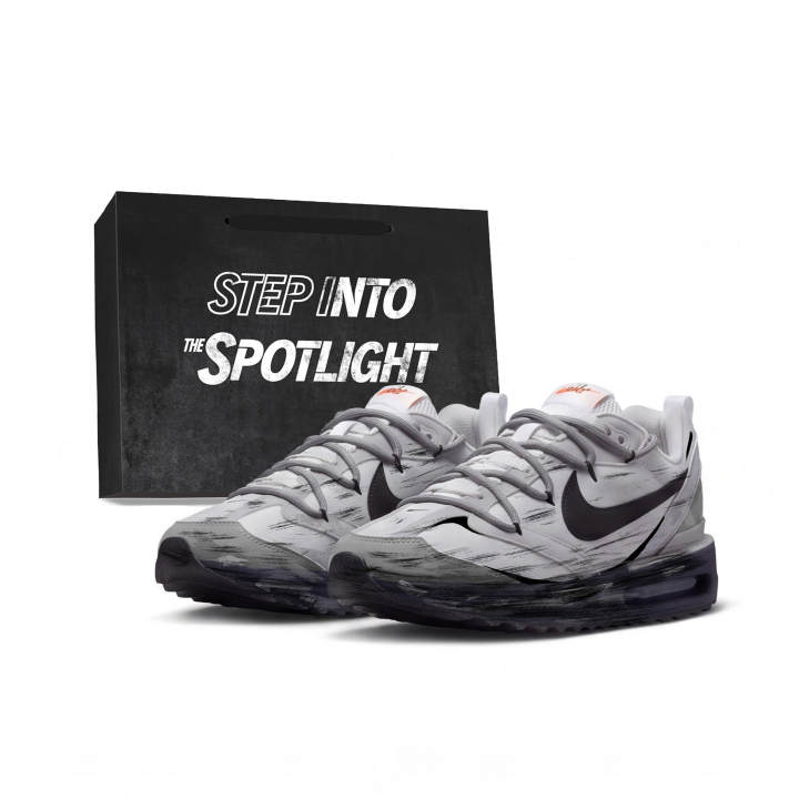 Nike Nike Air Max Dawn Running Shoes Unisex Low Top Gray White Black Graffiti Color Block