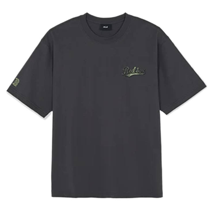 MLB T Shirts Unisex Boston Red Sox/Dark Charcoal Gray Color Crew Neck Moderate
