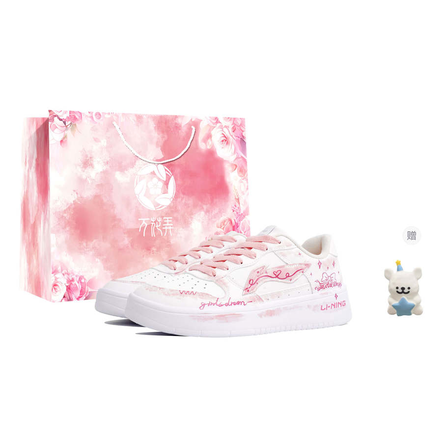 Li-Ning Li Ning Floating Boat Skateboard Shoes Women's Low Top Pink
