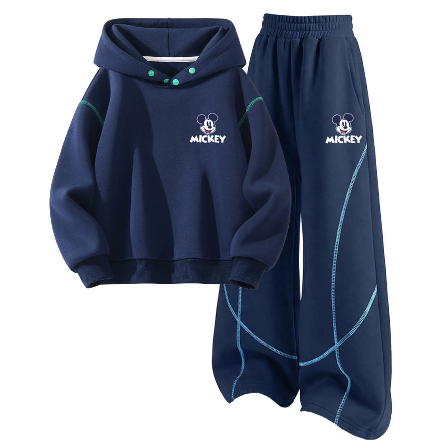 Disney Kids Casual Sportswear Hooded Non Detachable Moderate Stretch Breathable