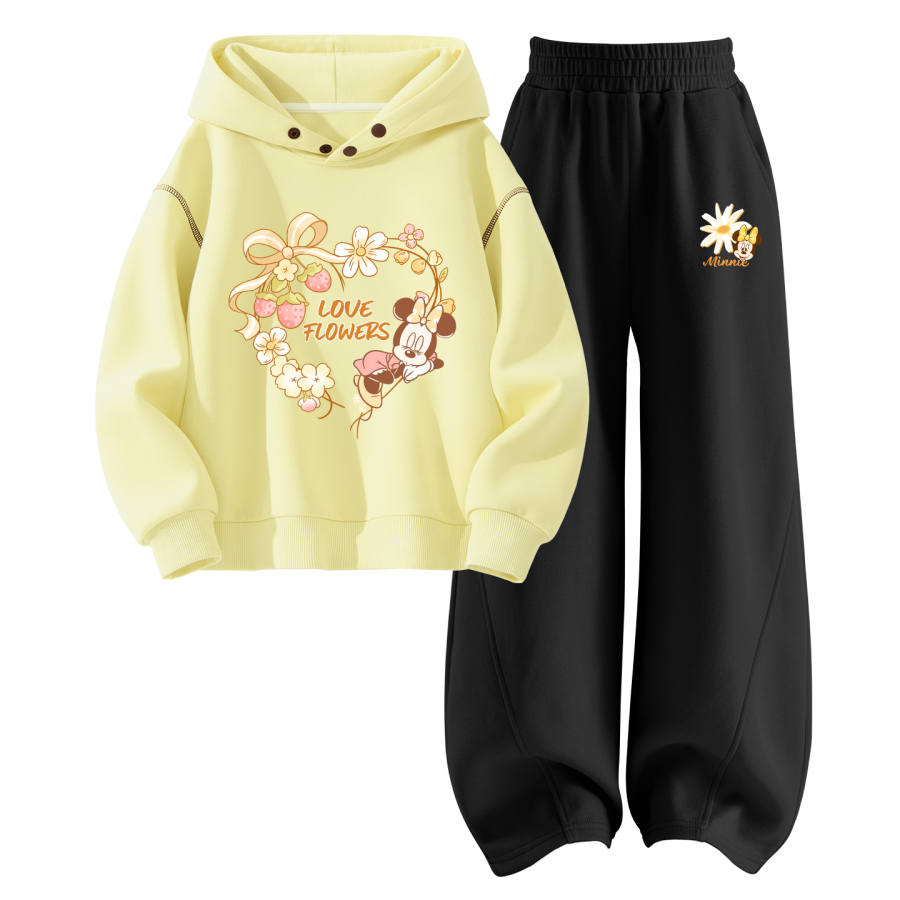 Disney Kids Casual Sportswear Hooded Non Detachable Moderate Stretch Breathable