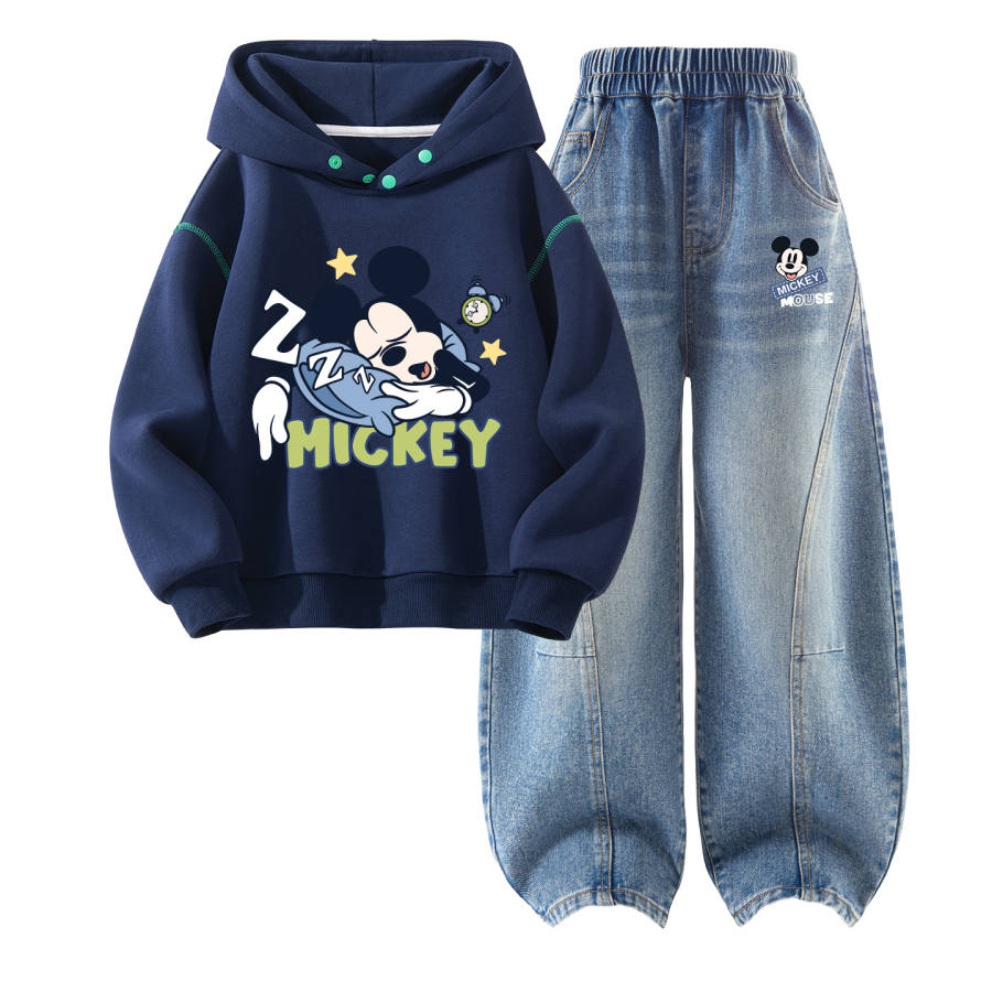 Disney Kids Casual Sportswear Hooded Non Detachable Moderate Stretch Breathable