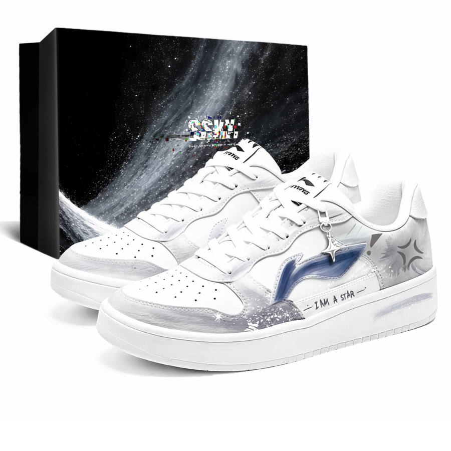 Li-Ning Li Ning Floating Boat Skateboard Shoes Men's Low Top Gray/White/Blue