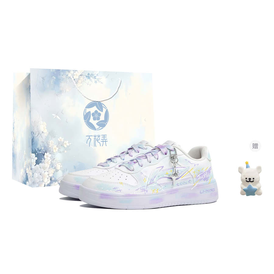 Li-Ning Li Ning Floating Boat Abrasion Resistant Lightweight Slip Resistant Low top Skateboard Shoes Unisex White