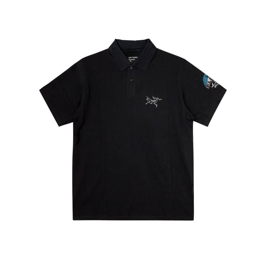 Arcteryx KRAGG T Shirts Unisex Black/Black Polo Collar Moderate