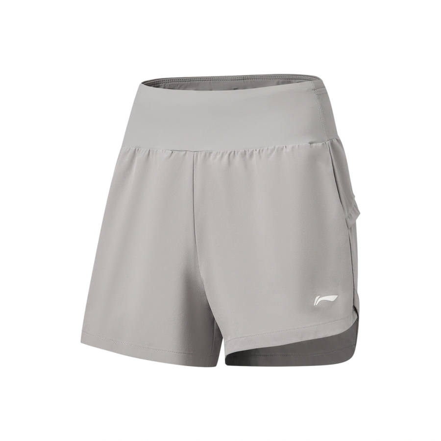Li-Ning Li Ning Running Collection Running Shorts Women's Geological Gray Moderate