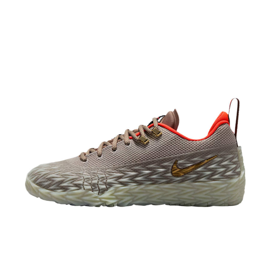 Nike Nike S.T. Charge Basketball Shoes Unisex Low Top Preppy Gray/Neon Yellow/Bright Dark Red/Metal Gold