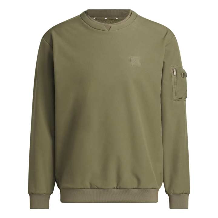 Adidas Adidas Performance Golf Clothing Men's Olive Green Crew Neck Moderate