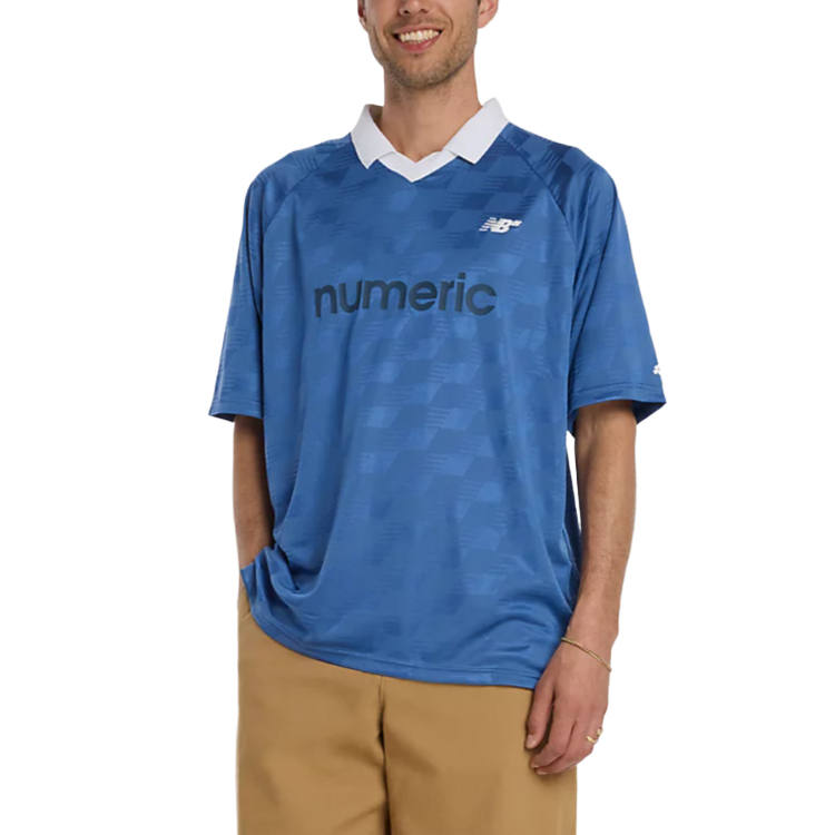New Balance New Balance T Shirts Men's Magic Blue Lapel Moderate