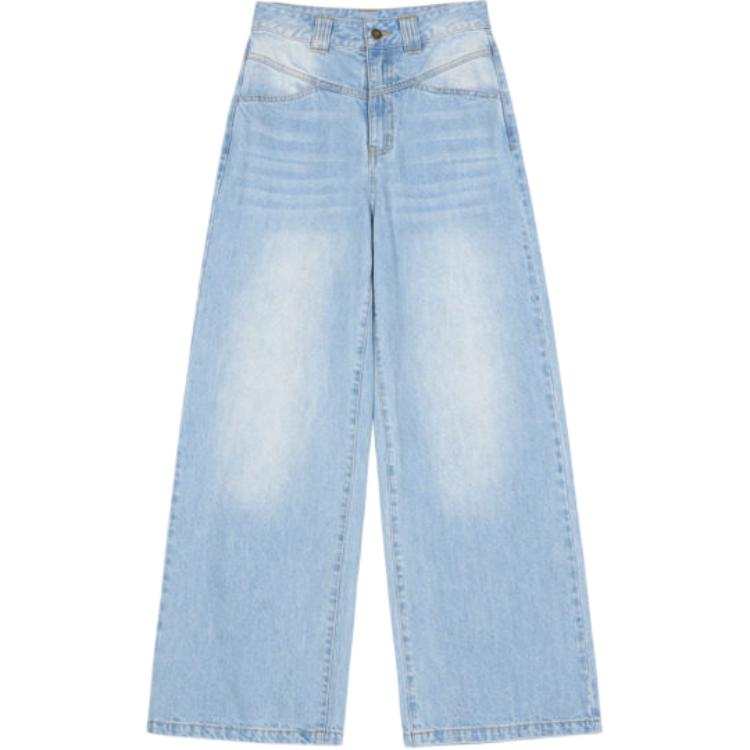 New Era Jeans Women's Light Blue Moderate Straight Fit Pants