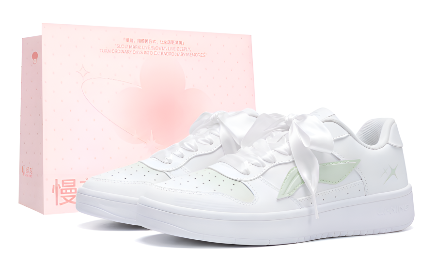 Li-Ning Li Ning Skateboard Shoes Women's Low Top White Green