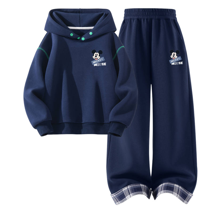 Disney Kids Casual Sportswear Hooded Non Detachable Moderate Stretch Breathable