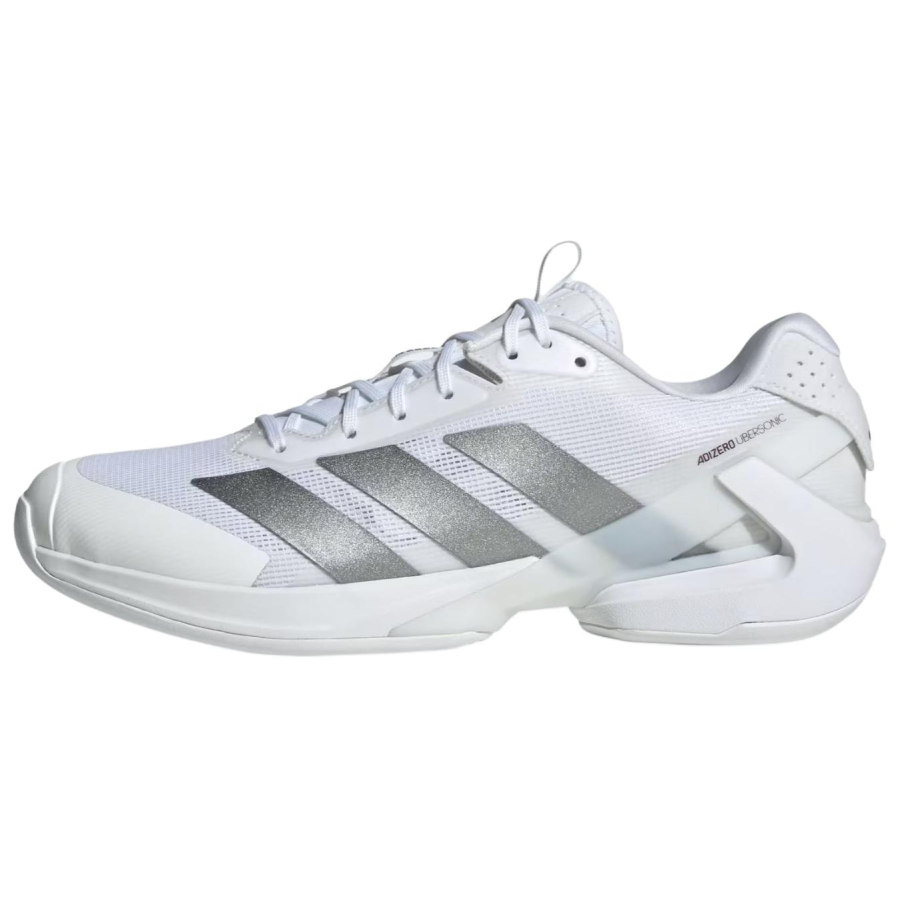 Adidas Adidas Adizero Ubersonic 5 Tennis Shoes Unisex Low Top Cloud White/Tech Gray Metallic