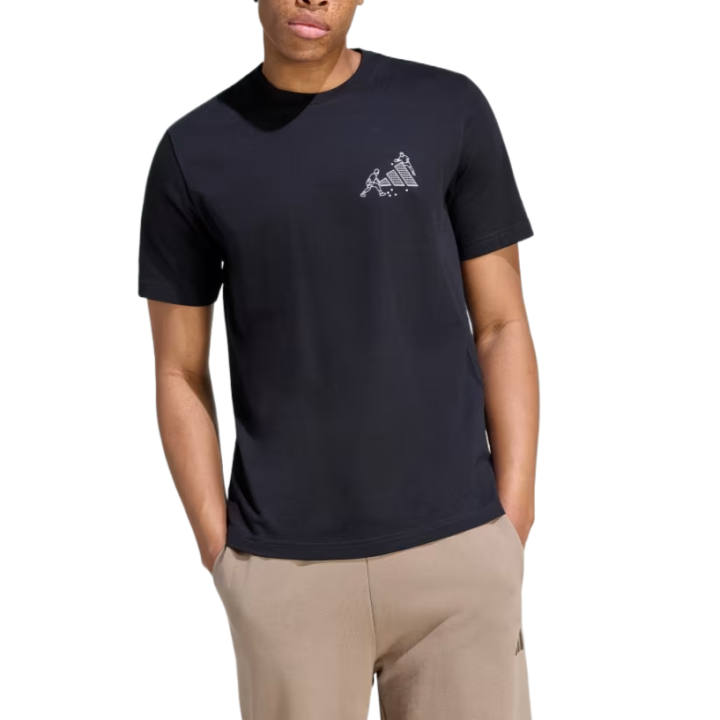 Adidas Adidas T Shirts Men's Black Crew Neck Moderate