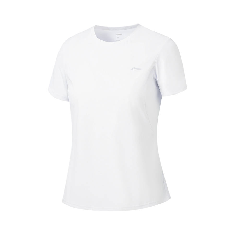 Li-Ning Li Ning Fitness Series T Shirts Women's White Crew Neck Moderate