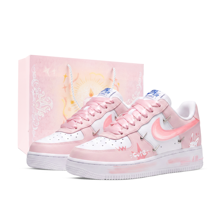 Nike Nike Air Force 107 Skateboard Shoes Unisex Low Top White/Pink