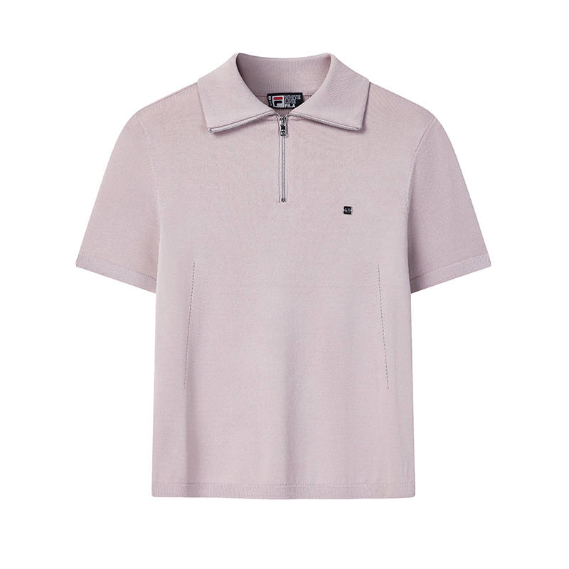 FILA WHITE Polo Shirts Women's Lotus Gray Powder Moderate
