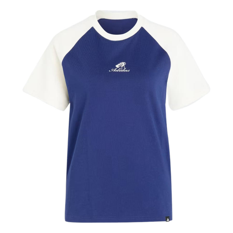 Adidas Adidas Sportswear T Shirts Women's Dark Blue/Ecru Crew Neck Moderate